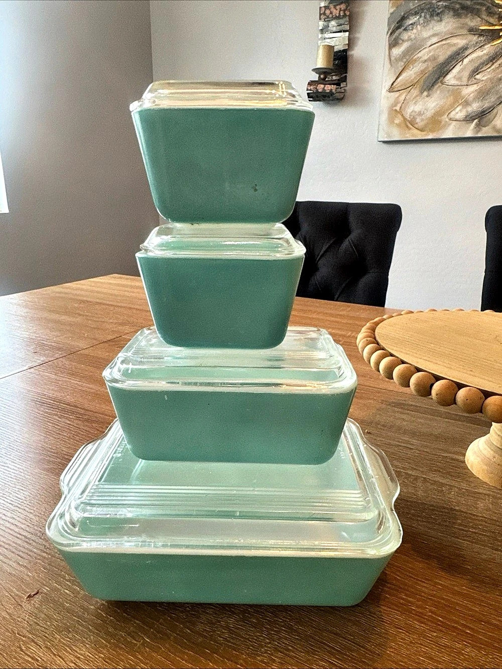 Pyrex Butterprint Turquoise Nesting Casserole Set